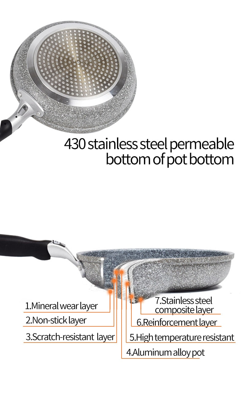 Panela Antiaderente Wok Frigideira 28/26/24/20cm Caldeirão Fogão de 253438868