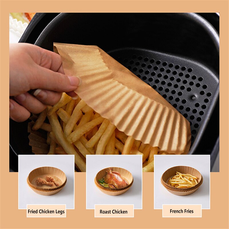 Forros de Papel de Pergaminho Antiaderente Bandeja de Papel 30/50 PCS Air Fryer 249858051