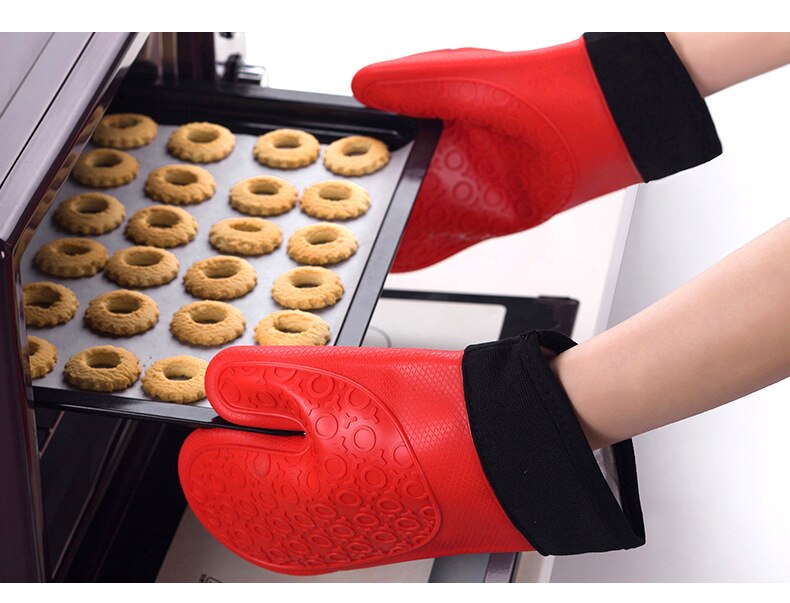 Luvas de Silicone Resistentes Ao Calor Cozinhar Churrasqueiras Luvas de silicone cn1538788251brvg