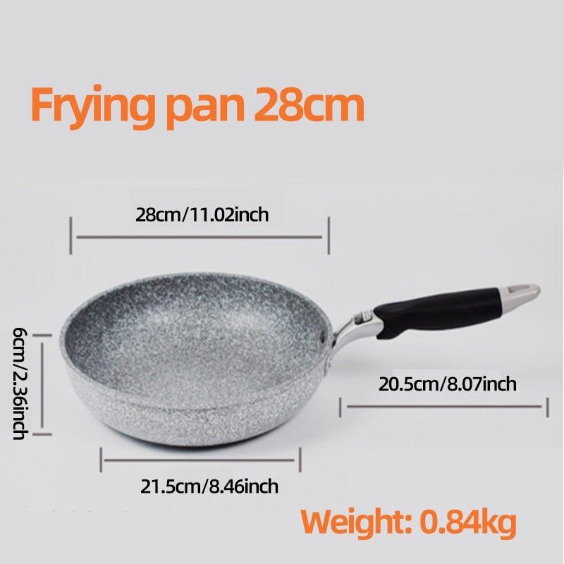 Panela Antiaderente Wok Frigideira 28/26/24/20cm Caldeirão Fogão de 253438868