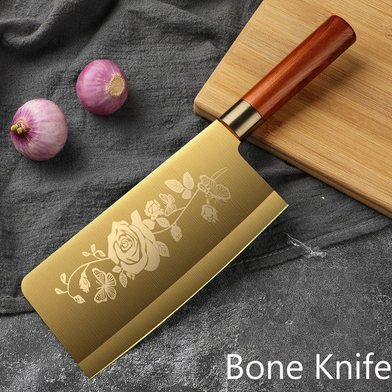 Faca de Cozinha Banhada a Titânio Dourado 247302964
