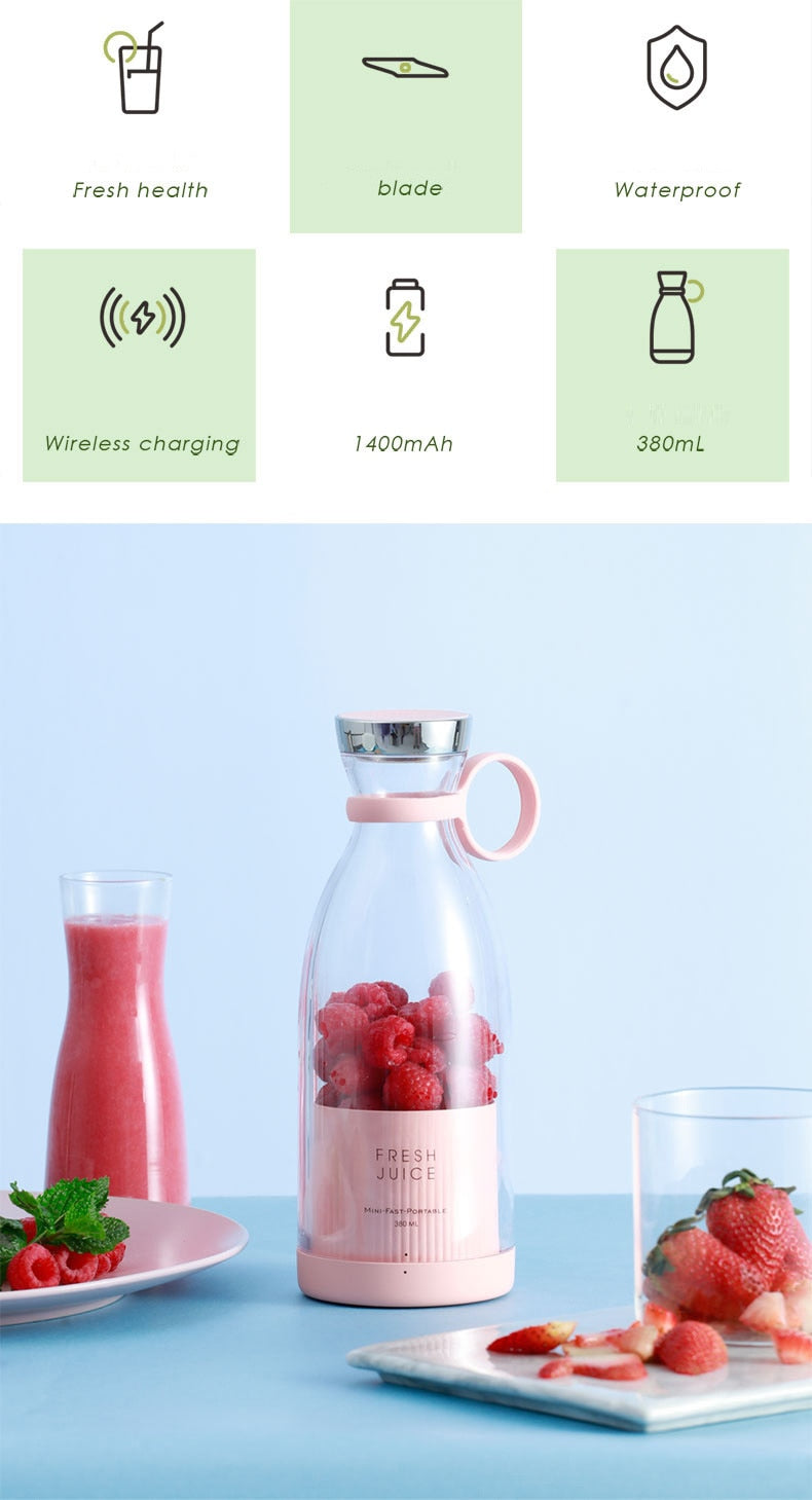 Liquidificador Espremedor Elétrico Portátil Usb Mini Misturadores de Frutas Espremedores Extratores de Frutas Batido Alimentício Máquina Multifuncional Máquina de Fazer Sucos 252276991