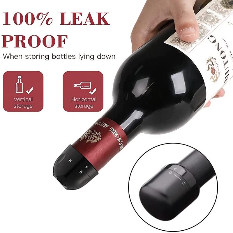 Rolhas de Vinho Tinto Reutilizáveis a Vácuo para Garrafas de Vinho ou Champanhe 234824917