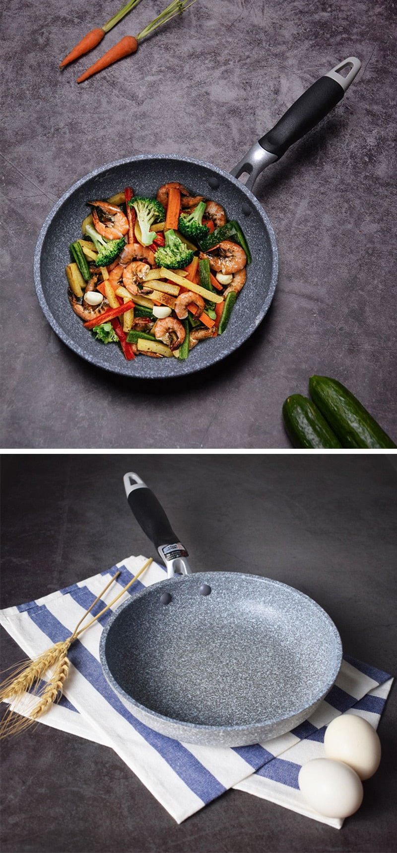 Panela Antiaderente Wok Frigideira 28/26/24/20cm Caldeirão Fogão de 253438868