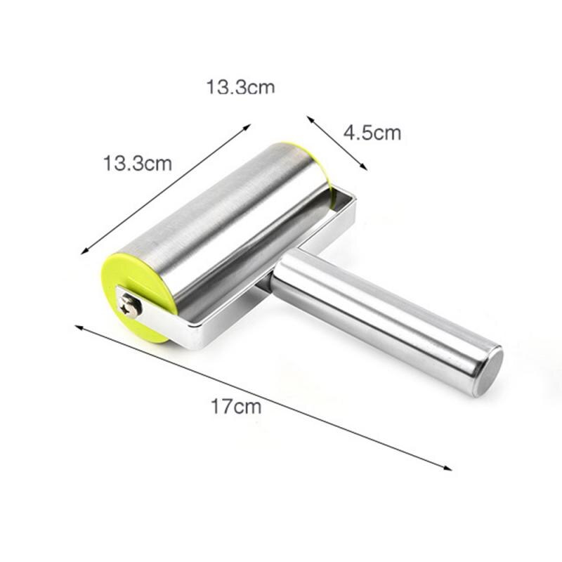 Rolo de massa de aço inoxidável Fondant Pizza Fondant Bakers Roller Ferramenta 249000745