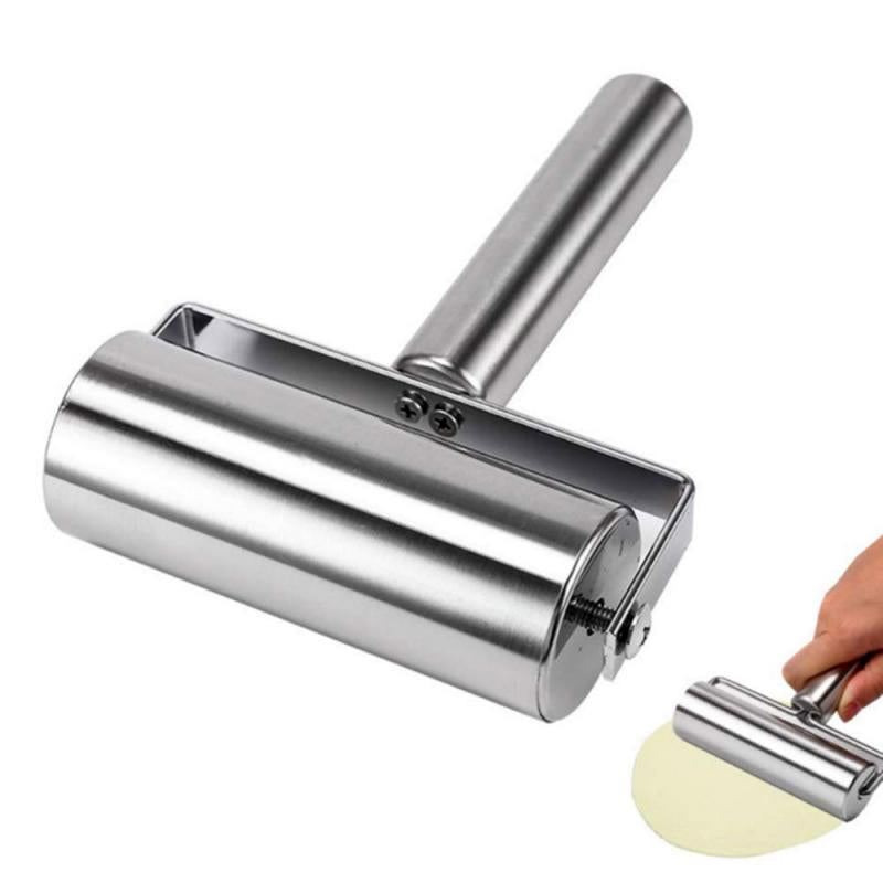 Rolo de massa de aço inoxidável Fondant Pizza Fondant Bakers Roller Ferramenta 249000745