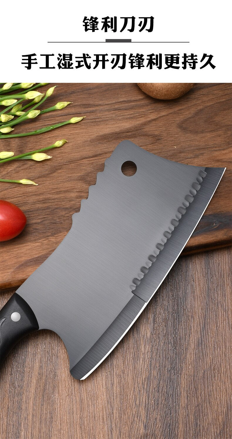 Faca de cozinha de aço inoxidável Corte Frontal - Faca de corte doméstica com design elegante 251684443