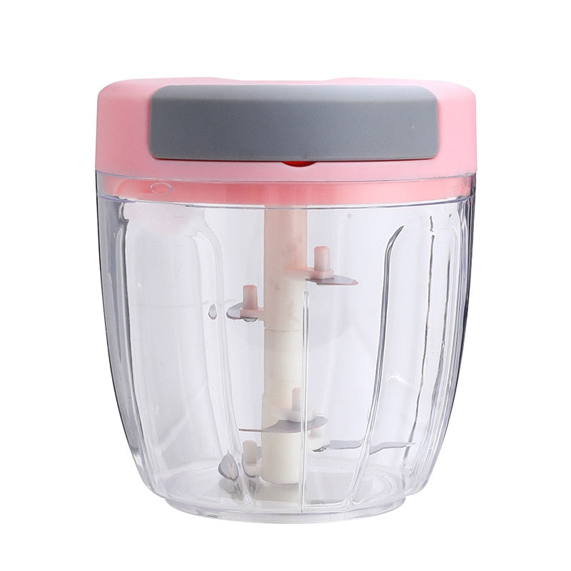 Espremedor de Alho Rotativo 500/900ML Cortador de Cebola de Legumes Picador de Carne Manual Picador de Alho Acessórios de Cozinha 240371949