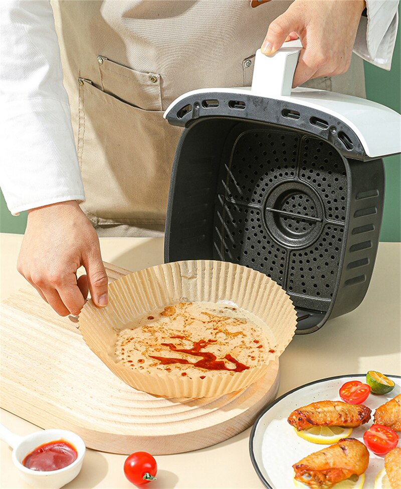 Forros de Papel de Pergaminho Antiaderente Bandeja de Papel 30/50 PCS Air Fryer 249858051