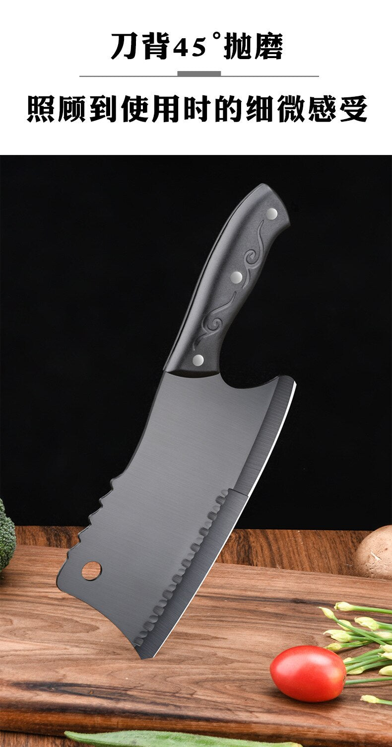 Faca de cozinha de aço inoxidável Corte Frontal - Faca de corte doméstica com design elegante 251684443