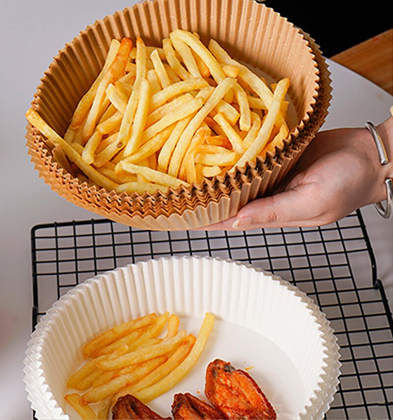 Forros de Papel de Pergaminho Antiaderente Bandeja de Papel 30/50 PCS Air Fryer 249858051